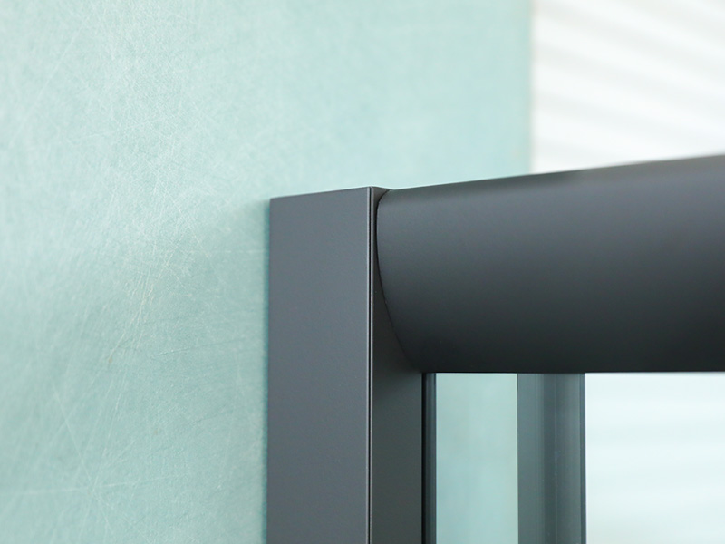 SQ Sort aluminiumsprofil Firkantet skydebrusekabine med dobbelthuller håndtag SQ Sort aluminiumsprofil Firkantet skydebrusekabine med dobbelthuller håndtag