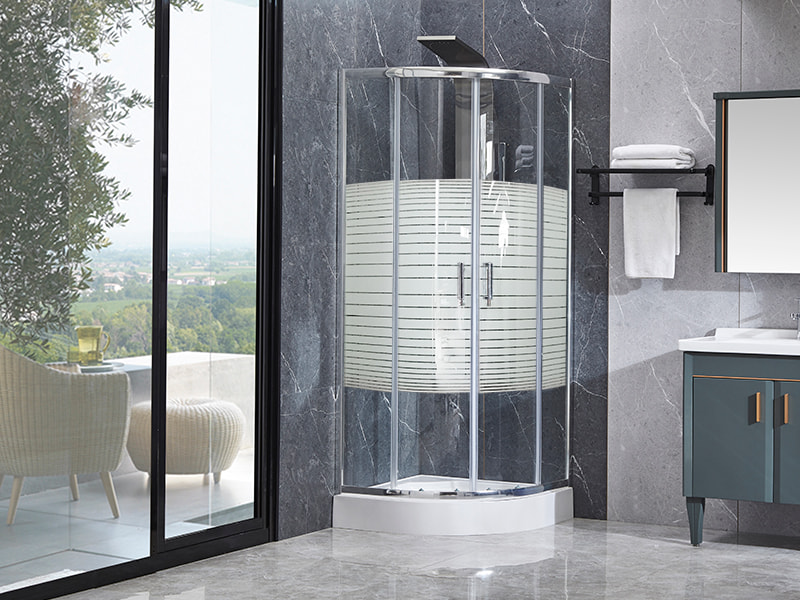 SE Krom aluminiumsprofil skydebrusekabine til badeværelse SE Krom aluminiumsprofil skydebrusekabine til badeværelse