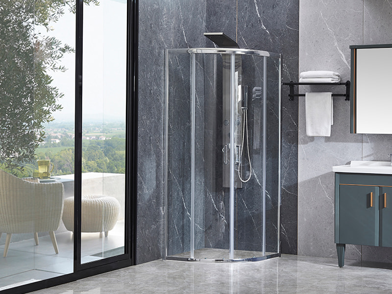 SE Krom aluminiumsprofil skydebrusekabine til badeværelse SE Krom aluminiumsprofil skydebrusekabine til badeværelse