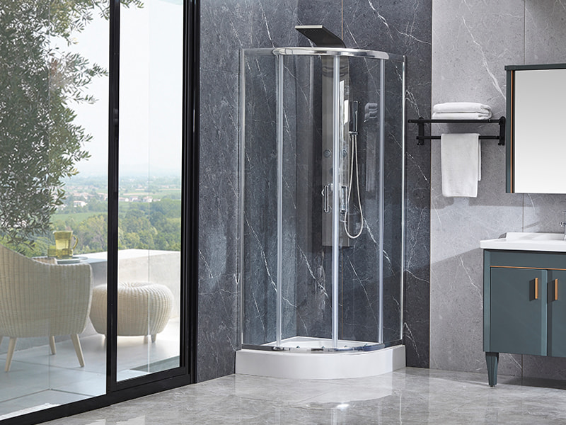 SE Krom aluminiumsprofil skydebrusekabine til badeværelse SE Krom aluminiumsprofil skydebrusekabine til badeværelse