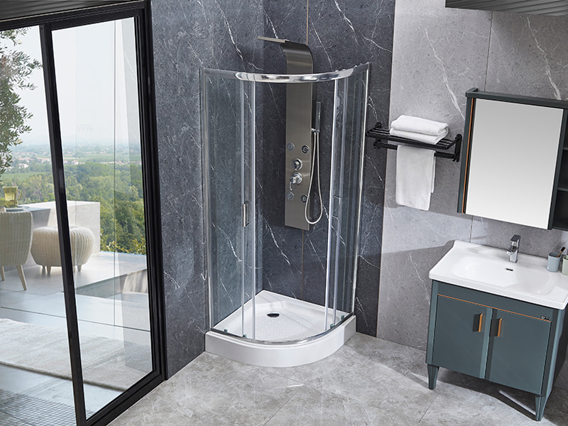 SE Krom aluminiumsprofil skydebrusekabine til badeværelse SE Krom aluminiumsprofil skydebrusekabine til badeværelse