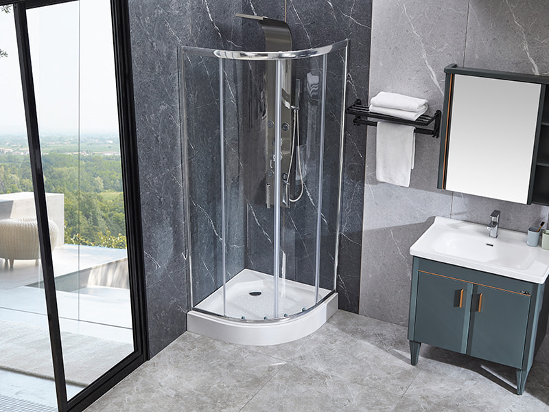 SE Krom aluminiumsprofil skydebrusekabine til badeværelse SE Krom aluminiumsprofil skydebrusekabine til badeværelse